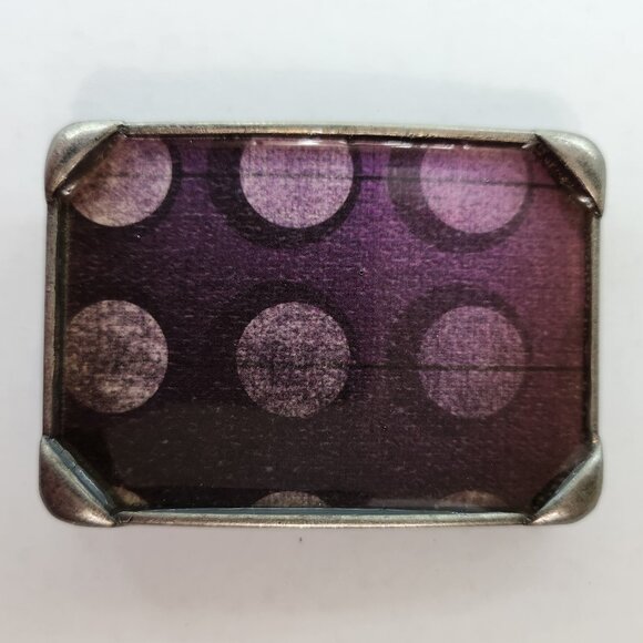 Y2K Belt Buckle with a Purple Dots/Spots Style Decoration - Picture 1 of 3